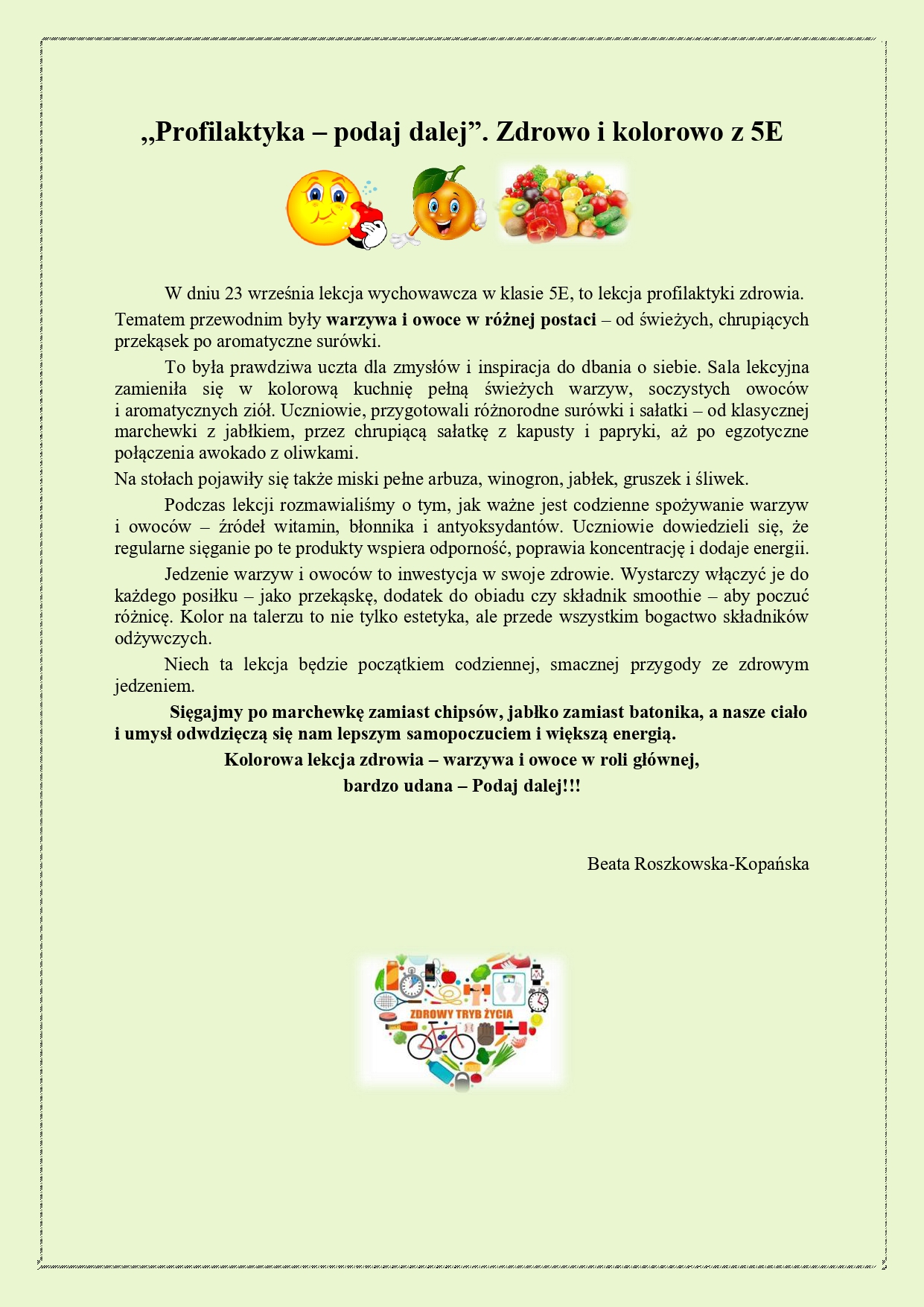 Profilaktyka podaj dalej. Zdrowo i kolorowo z 5E page 0001