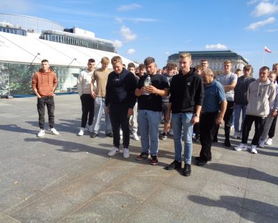 Wycieczka uczniów CKZ w Wysokiem Mazowieckiem w dniach 18-19 .09.2025r Warszawa – Licheń, Bednary koło Poznania.